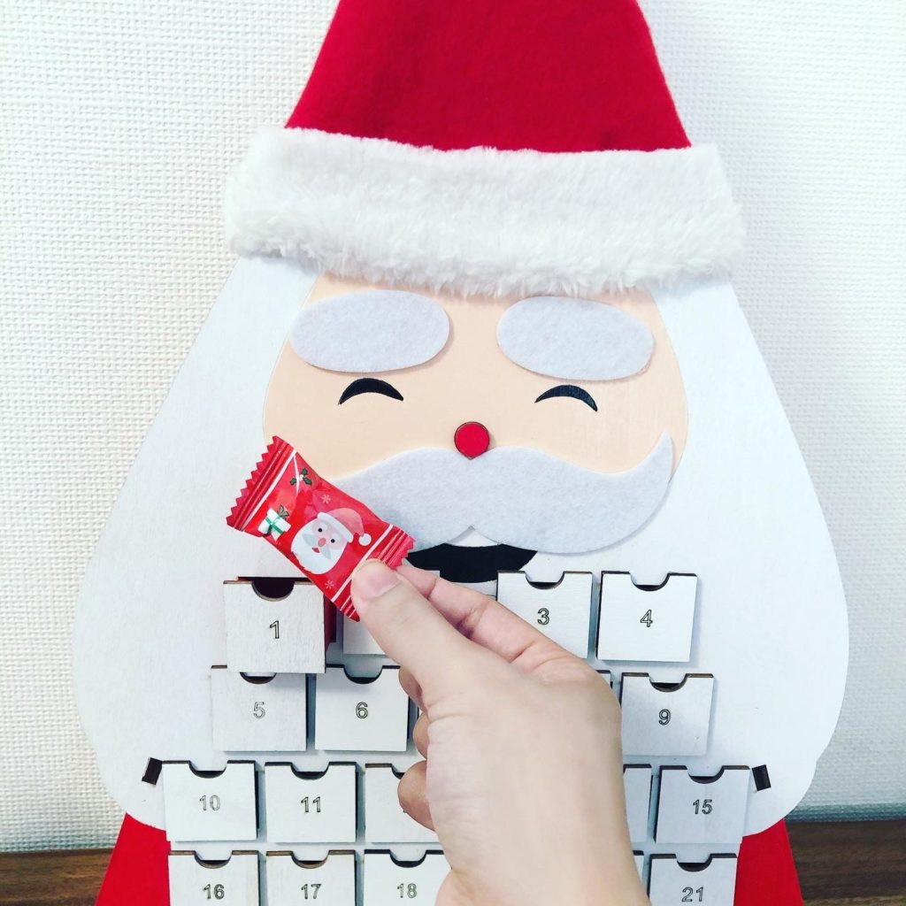 ウッドボックスカレンダーサンタ