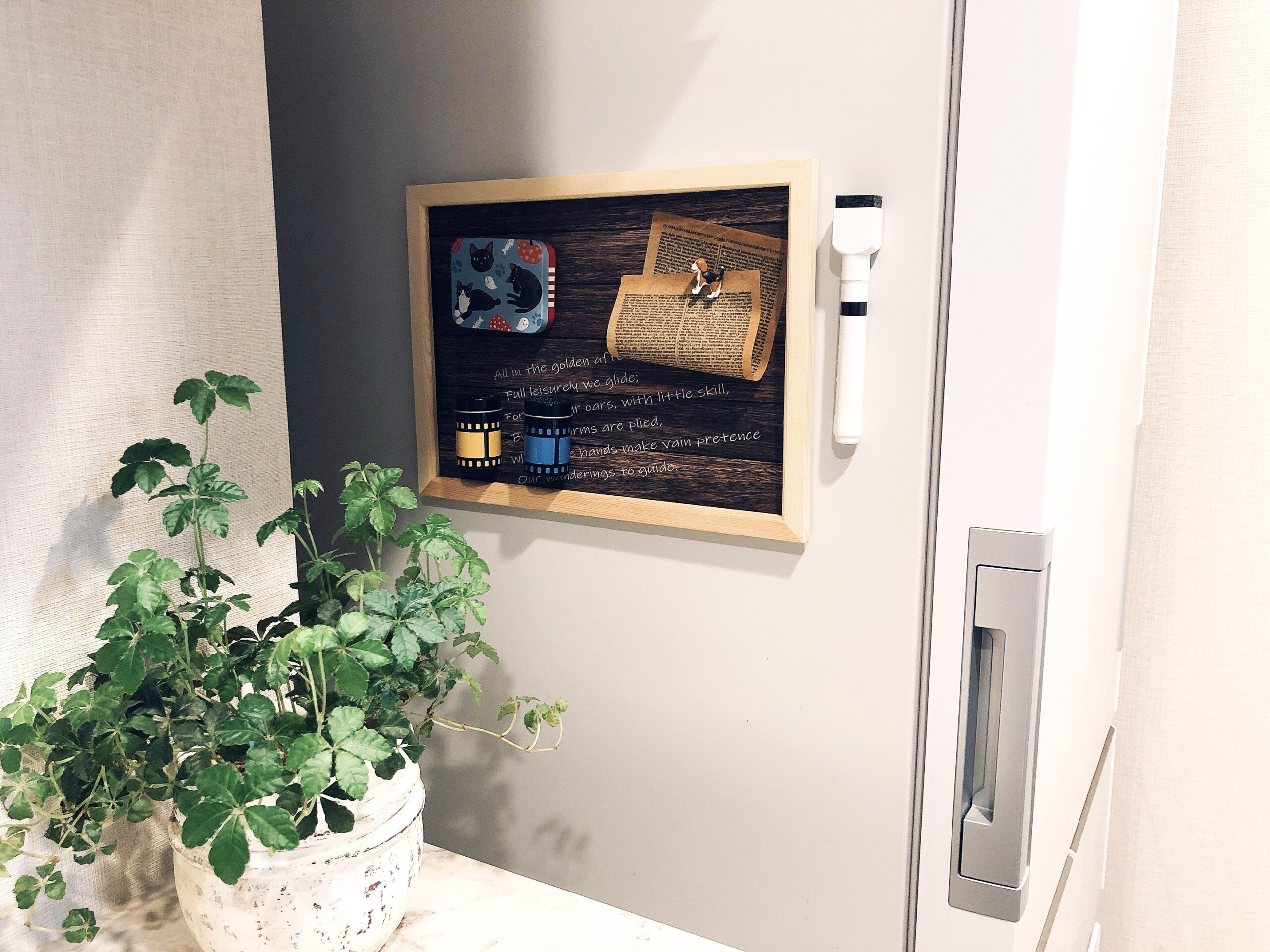 缶＋マグネット＋百均