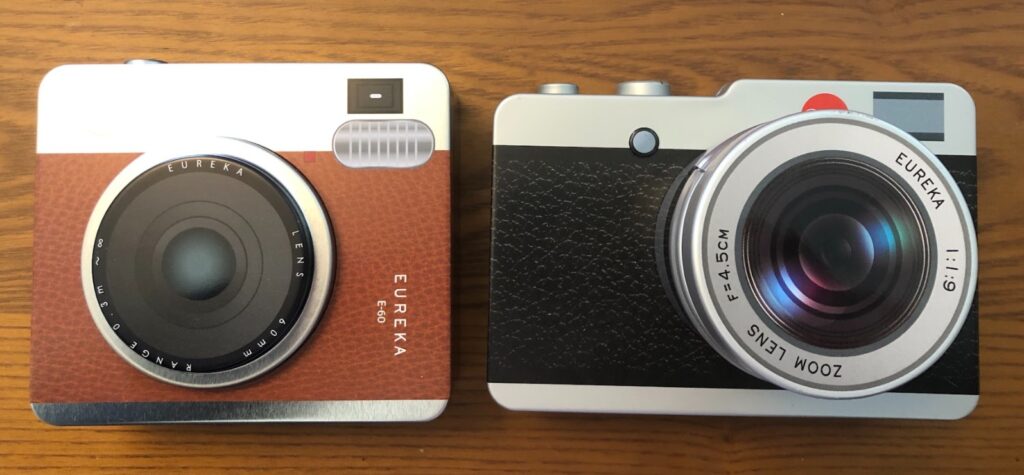 望遠カメラ缶とインスタントカメラ缶