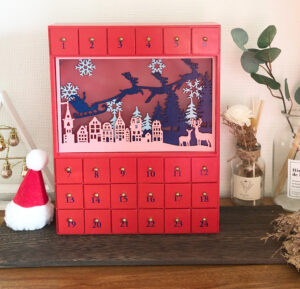 ウッドカレンダーライト付き