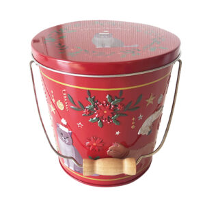 クリスマスネコバケツ缶 エウレカ