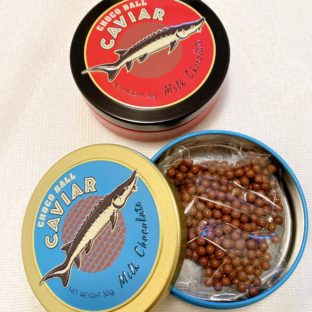 エウレカのバレンタイン商品　ボールチョコキャビア缶のご紹介