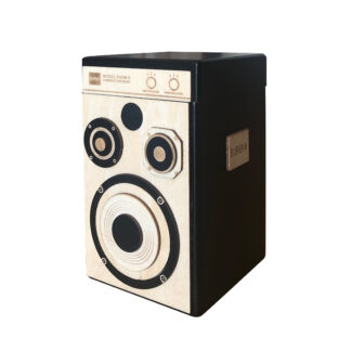 ※EC限定・お菓子なし※オーディオスピーカー＜L＞木箱　（ブラック）