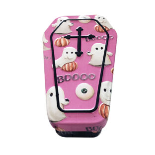 ハロウィンコフィン缶（ピンク）