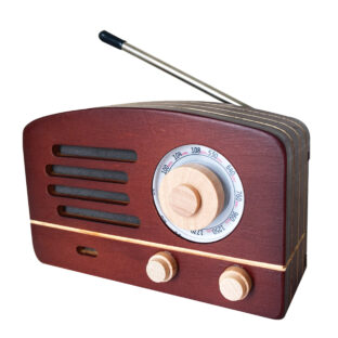 ※EC限定・お菓子なし※ラジオ木箱　（ダークブラウン）