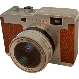 非公開: カメラ缶(ブラウン)望遠レンズ（ダークブラウン）