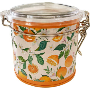 オレンジ クッキー缶