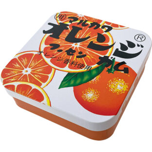 マルカワ　オレンジ　フーセンガム缶