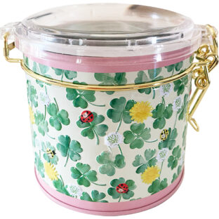 四葉のクローバー　クッキー缶