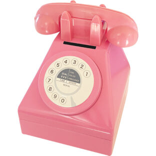 レトロ電話缶(ピンク)