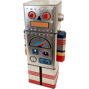 ロボット缶(シルバー)
