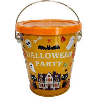 【2026年8月下旬以降販売開始予定】ハロウィン バケツ缶（オレンジ）