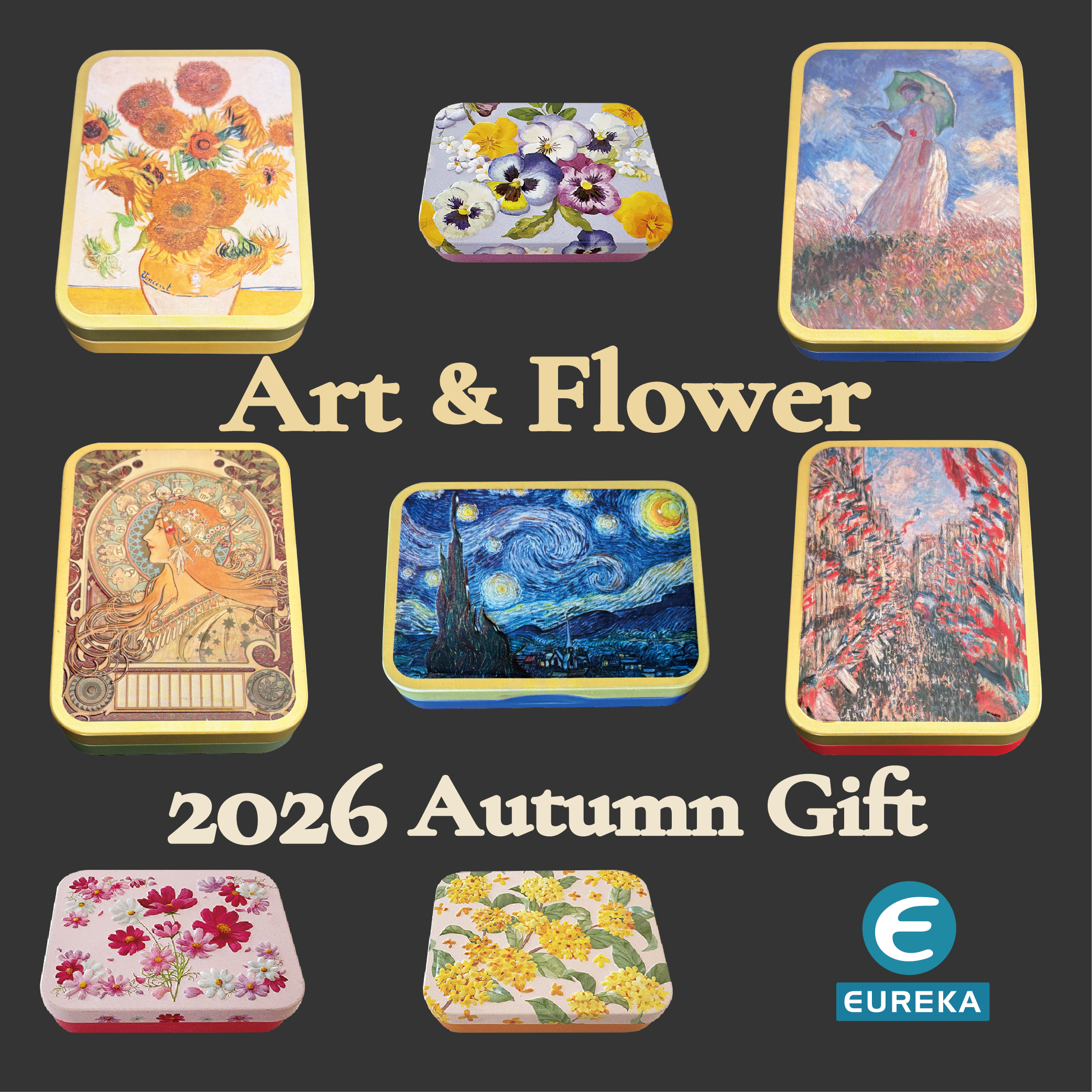 🎨エウレカ2026オータムギフト「アート・フラワー缶編」【お取り扱店